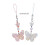 Pendentif perlé papillon doux, corde suspendue,-Transparent 4