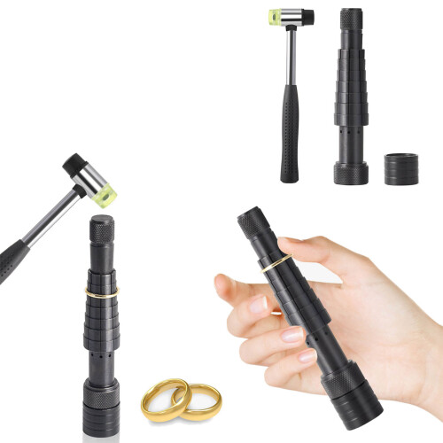 Ring Enlarger Stick Mandrel Sizer Tool Ring Stretcher-Black 2