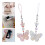 Pendentif perlé papillon doux, corde suspendue,-Transparent 3