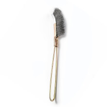 Stainless Steel Grill Brush with Ergonomic Iron Handle and Detachable Head for BBQ Cleaning