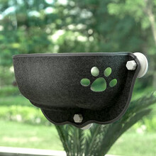 Cat Window Perch Hammock Foldable For Indoor Cats 360 Degree Sunbath Large Cats Black
