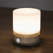 Stylish Wooden Base Lamp, Portable Wireless Dimmable LED Light For Reading And Relaxation, With Protect Eyes And Breathing Rhythm Brightness Change