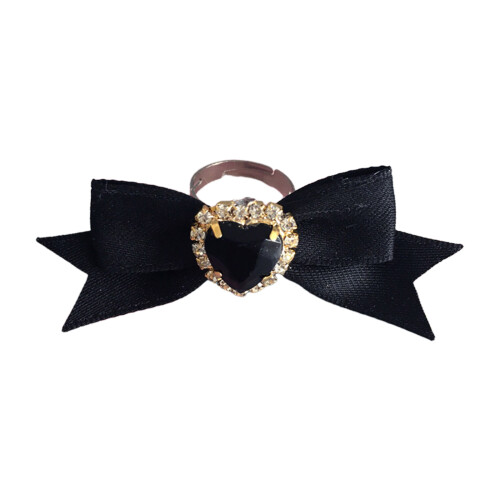 Bagues d'ouverture Y2k, bagues accrocheuses en-        noir