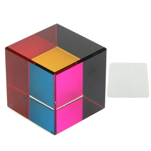 Color Cube Optical Prism 6 Sides 40mm Educational Physics Toy 1