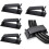 Self-adhesive cable holder for multiple cables 10-pack Black 1