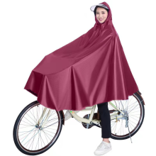 Wasserdichter Regenponcho fürs Fahrrad Red