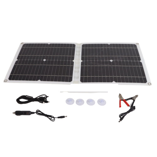 Versatile Applications Solar Panel Kit, Monocrystalline Solar Panel With Automatic Charging For 18V Batteries And Dc Charging Equipment, Portable