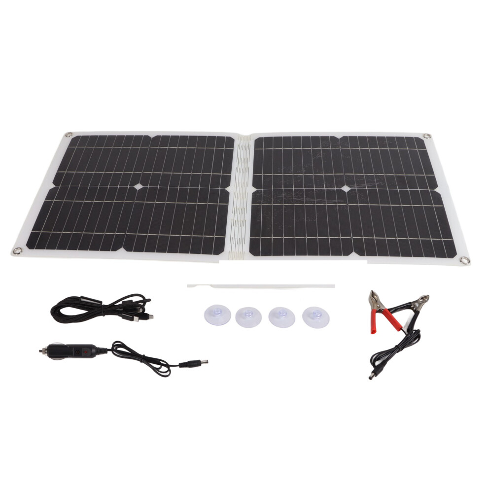 Versatile Applications Solar Panel Kit, Monocrystalline Solar Panel With Automatic Charging For 18V Batteries And Dc Charging Equipment, Portable 9138057362893