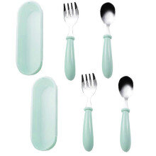 (As show, Style 6) Child and Toddler Flatware - Kids Utensil Set - Metal Kids Cutlery Set