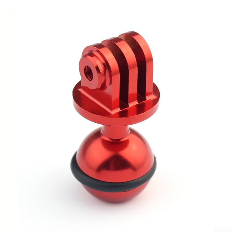 Diving Action Camera Adapter 1Inch Ball Joint Holder Aluminium Alloy For Gopro And Action Cameras Red 9382693772428