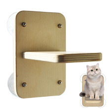 Cat Window Bass Wooden Kitten Window Shelf With Suction Cups SpaceSaving Window Mounted Cat Seat For Indoor Sunbathing
