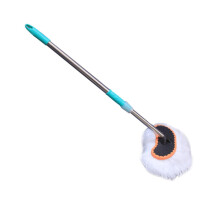 Telescopic Car Cleaning Brush with Microfiber Mop Long Handle Soft Bristles for Exterior and Interior