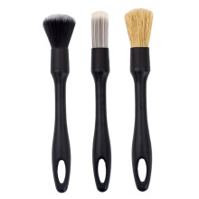 Car Detailing Brush Set 3Pcs with Versatile Bristle Options and Ergonomic 9Inch Handle for Interior and Exterior Cleaning