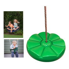 Heavy Duty Green Plastic Disc Tree Swing with PE Rope for Kids Outdoor Play