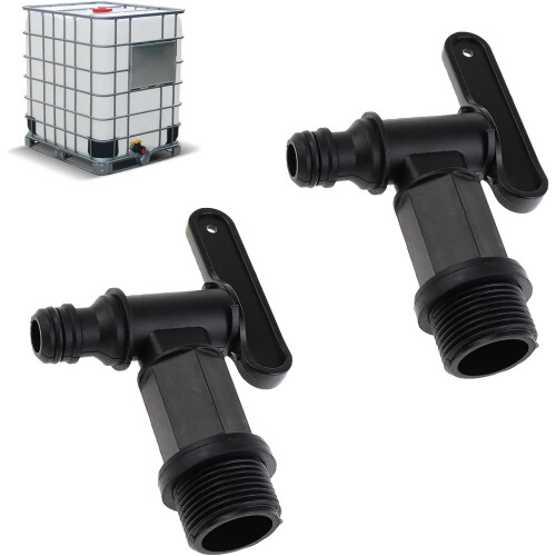 Polypropylene Construction For Water Butt Rain Barrel Tap, 3_4 Inch Thread Compatibility Ensures Secure Attachment, Multifunctional Use In School
