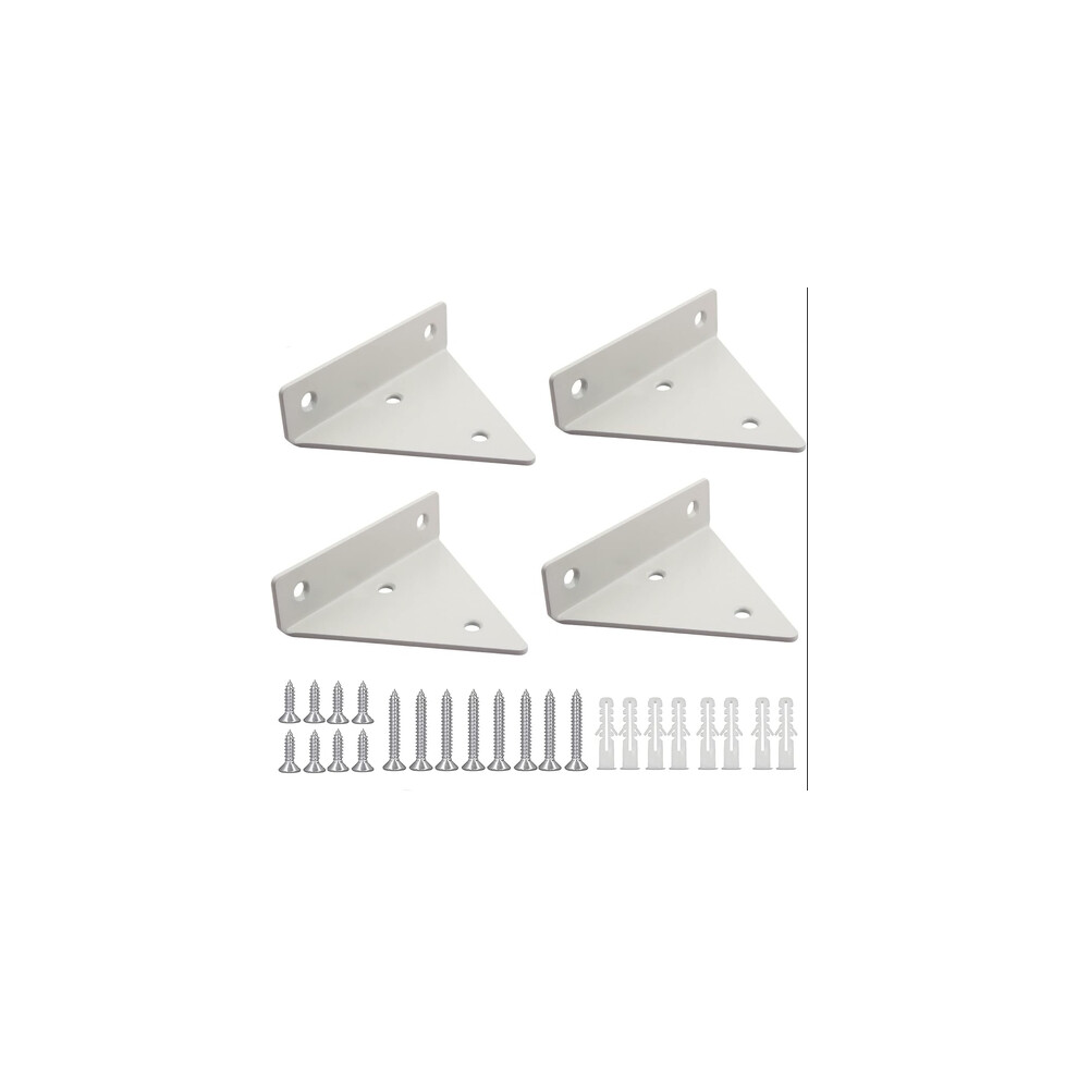 Decorative Furniture Brackets, Cold-Rolled Steel Corner Support, Easy Installation Brackets For Beds, Tables, Cabinets (Pack Of 4) 9340959561810