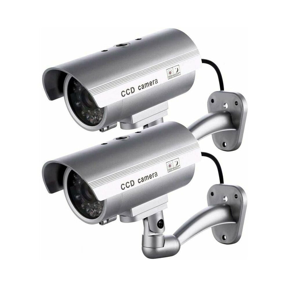Cost-Effective Dummy Security Camera, Realistic Simulated Leds For Indoor/Outdoor Protection, Easy To Install, Superior Material, 2 Pcs 9340959512300