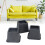 Heavy Duty Furniture Risers, Under-Bed Storage Creators, Adjustable Bed Risers For Sofa & Table - Stackable Plastic Risers, Black (3 Inch) 2