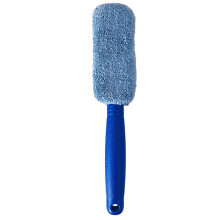 Car Wash Rim Brush with Plastic Handle for Easy Wheel and Rim Cleaning Auto Detailing Blue