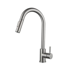 Smart Touch PullOut Hose Water 360 Degree Rotating Brushed Mixer Faucet Single Handle Gold G916 Kitchen Faucet