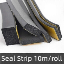 (10mm x 10mm x 2m) Self-Adhesive EPDM Foam Seal Strip - Strong Black Rubber for Soundproofing and Collision Protection