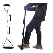 Leg Lifter Strap Multi-Loop Style - with Hand Grips & Soft Foot Pad for Adult, Senior (Hard Hand Grip-1pc)