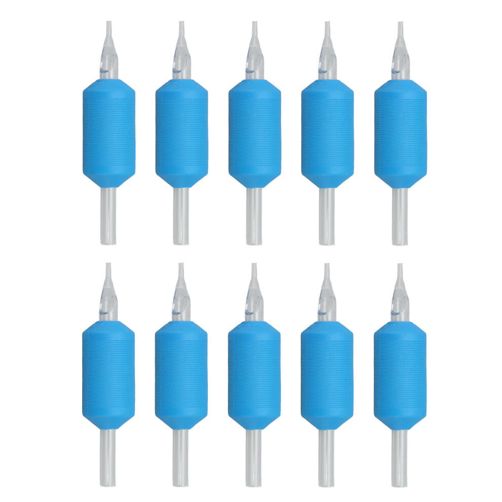 Blue 20Pcs Silicone Disposable 25Mm Tattoo Grip For 5Rt Needles
