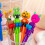 (Orange) Decompression Pen Press Movable Boxing Pen Cartoon Shape Writing Fluently Ultra-Fine Point Creative 2