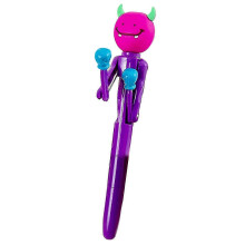(Purple) Decompression Pen Press Movable Boxing Pen Cartoon Shape Writing Fluently Ultra-Fine Point Creative