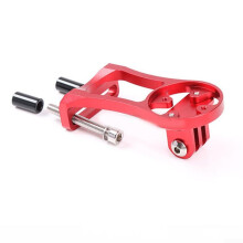 Bike Handlebar Extension Mount for Garmin and CATEYE, Aluminum Alloy with Camera Holder, Black