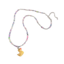 Collier pendentif à perles multiples, chaînes de clavicule-Jaune