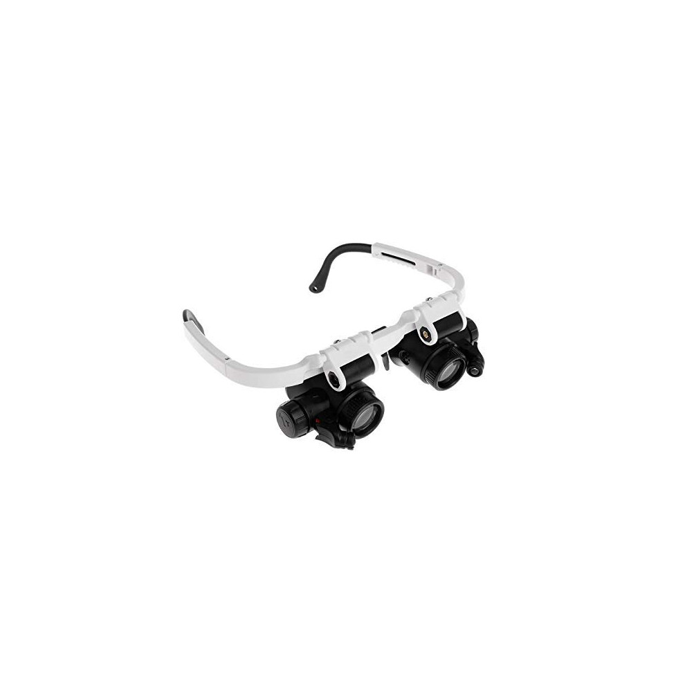 Light Headband Magnifier With Led Head Mounted Magnifier 8X 15X 23X Illuminated Loupe For Watch Reading