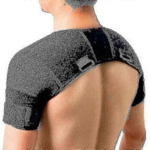 (XL) Black Double Shoulder Wrap Brace Rotator Cuff Arm Pain Relief Hot Therapy For Man And Women