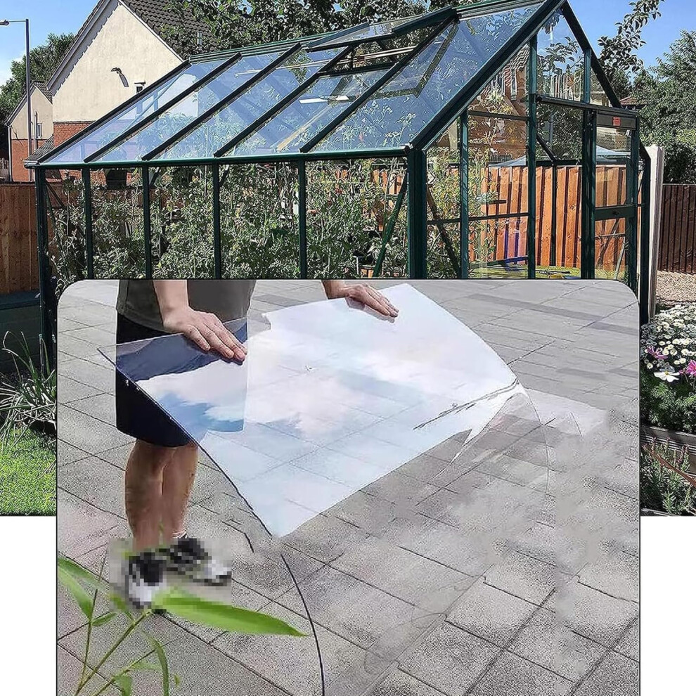 Polycarbonate Roofing Sheets Uv Protection Waterproof Transparent Roof Cover For Awning Greenhouse 1.56X10m 9347817108378