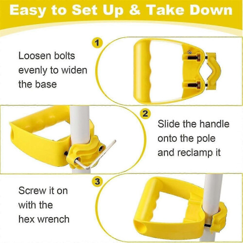 2 Pack Back Saving Tool Handle Attachment, Labor Saving Ergonomic Shovel or Rake Handle Attachment, Tool Handle Grip 2