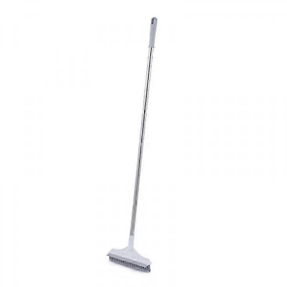 Floor Scrub Brush with Window Squeegee Rotatable Corner GapWhite
