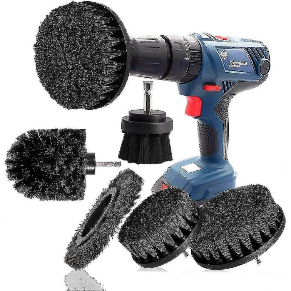 Brush Attachment Drill Set 5 Pieces Drill Brushes Attachment Cleaning Brush Rim Brush Scrubber Cleaning Brush Kit For Rims Bathtub Tiles Kitchen Car S 5008878213251