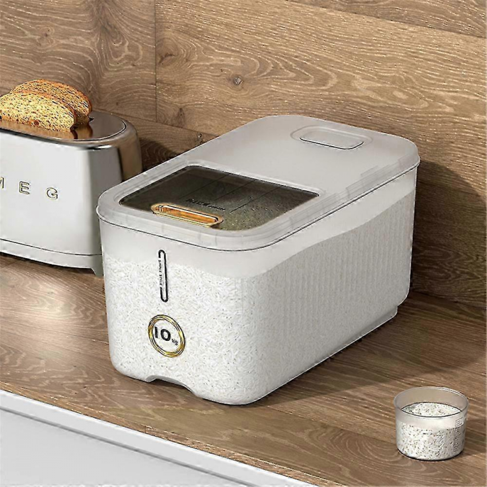 2025 Grain Dispenser Rotation Insect Proof Moisture Proof Rice Box Sealed Jar Storage 10Kg/15Kg Kitchen Containe Rice Storage Box With Lidtransparent 5008878201005