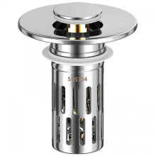 26-27 25-30mm Universal Drain Stopper Bathroom Sink Stopper Plug Stainless Steel Anti-Clogging StrainerNatural