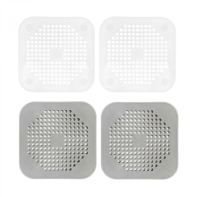 26-27 Versatile Drain Protector, Premium Quality Square Drain Cover, Flat Silicone Plug With Suction Cup Strainer For Shower & Kitchen Drain Protector