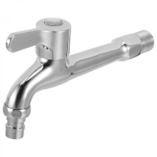 Mop Sink Faucet Stainless Steel Wall Mount Tap Heavy Duty Single Handle Basin Water Spout For Utility Rooms Laundry Bar Garage KitchenSilver