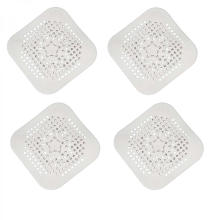 Odor Resistant Drain Protector Square Shape Bathroom Kitchen Sink CoverWhite