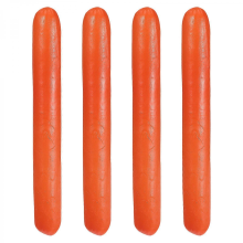 4pcs Realistic Hot Dog: Hot Dog Model Lifelike Pvc Fake Food For Kitchen Staging Restaurant Display Party Decoration Photography PropsOrange