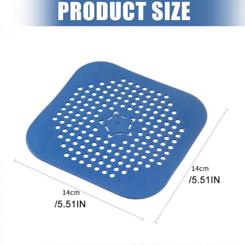 Odor Resistant Drain Protector Square Shape Bathroom Kitchen Sink CoverWhite 2