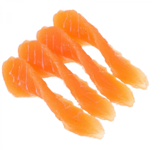 Cibo giocattolo per bambini da cucina, carne artificiale di salmone per giochi di finzione, 4 pezzi