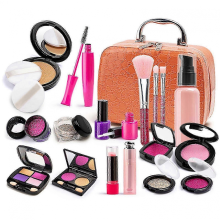 11/21 pièces Faux maquillage pour fille, jouets de maquillage portables et lavables pour petites filles, 25-26 cm, orange