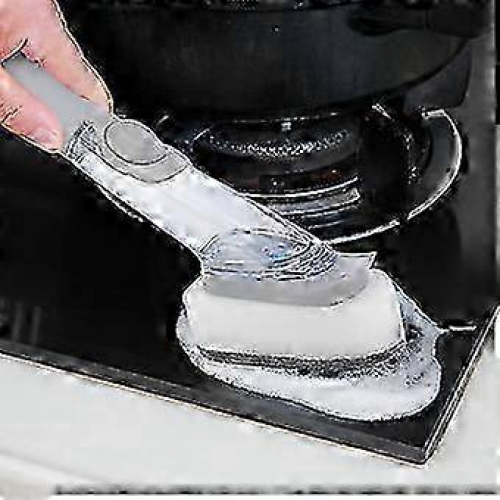25-26 Automatic Detergent Cleaning Brush with 3 Sponge Pads for Kitchens 1