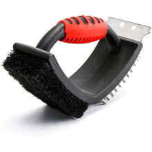 BBQ Grill Brush 3 in 1 Stainless Steel with Scraper, Deep Cleaning for Outdoor Camping