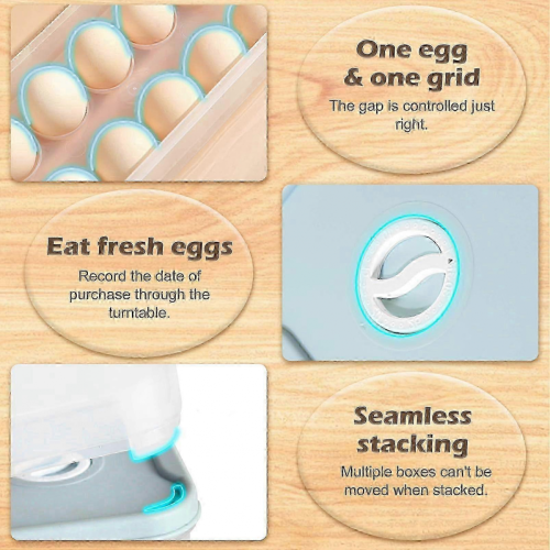 2 Pack Covered Egg Holders, 10 Grid Egg Storage Box with Lid, Plastic Fridge Egg Trays Egg Container for Refrigerator Kitchen Restaurant 25- 2