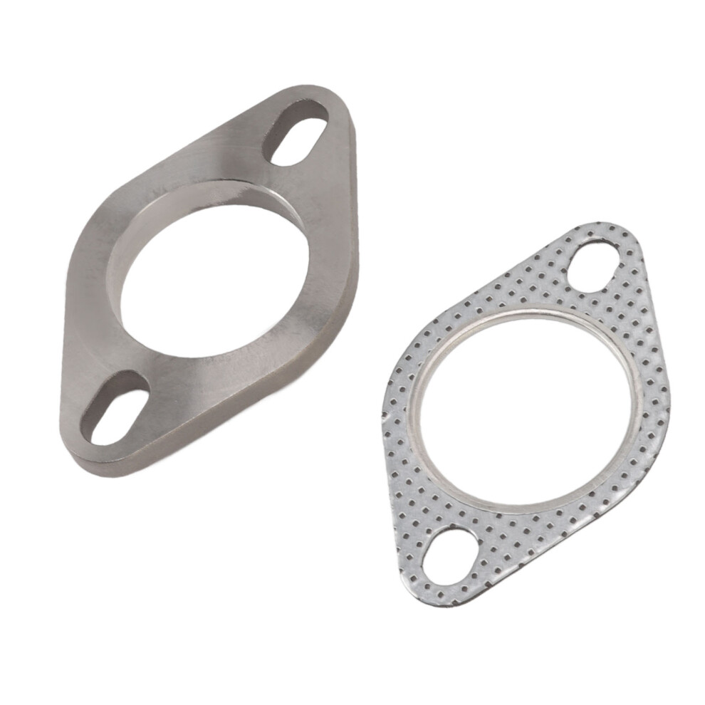 2In Stainless Exhaust Flange Kit 2 Bolts For Downpipe & Catback 4601371623049